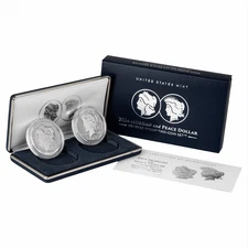 2024 Silver Morgan and Peace Dollar $1 Reverse Proof 2 Coin Set w/COA
