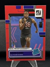 2022 Panini Donruss - Rated Rookie David Ojabo #370 Press Proof Red (RC)