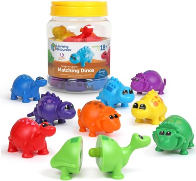 Neu Learning Resources Snap-n-Learn Passende Dinosaurier 18 Teile