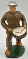 MANOIL M14 LEAD SOLDIER DRUMMER FLAT BASE STOCKY VERSION