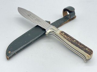 PUMA Germany 113589 Genuine Stag Jagdnicker Hunting Knife w/ Sheath