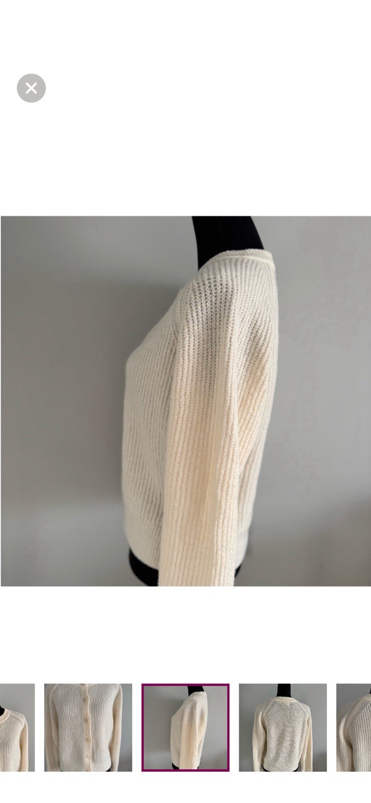 Universal Thread Women’s Knit White Button Up Car… - image 4