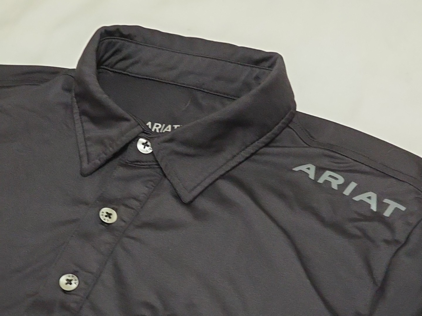Ariat AriatTEK Performance Black Lightweight Polo… - image 9