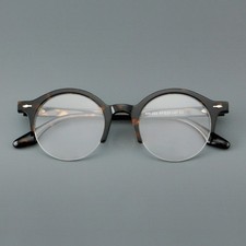 Vintage Half Rim Metal Spectacles Clear Lens Trendy Frame Spectacles Unisex