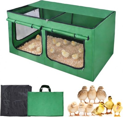 Brooder Box for Chicks, Chicken Run Large Chick Starter Kit Portable Brooding...