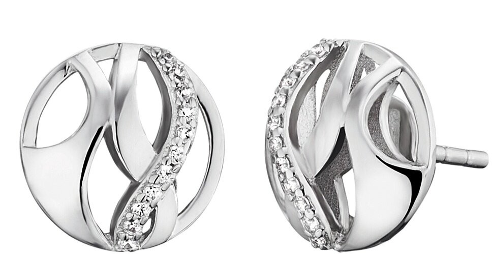 Engelsrufer Paradise Ohrstecker für Damen 925er-Sterlingsilber Weiße Zirkonia Größe 10 mm - Bild 2