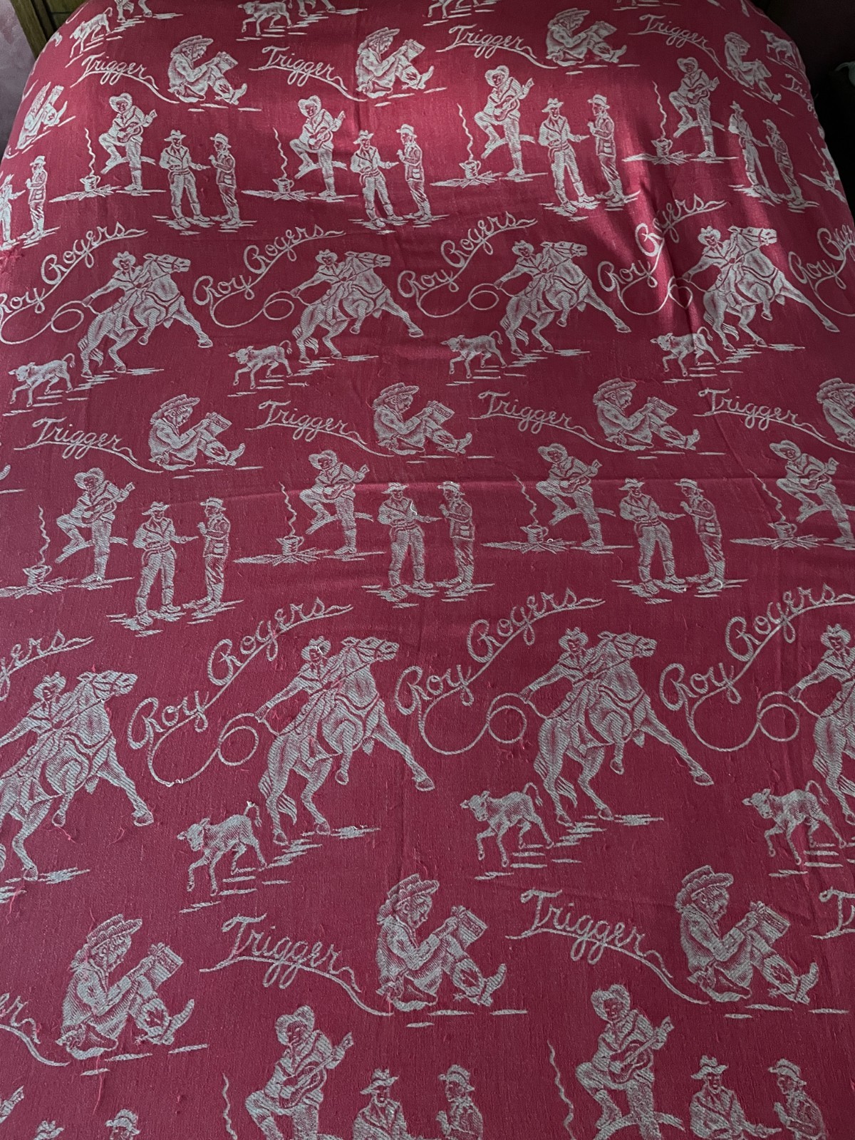 Roy Rogers & Trigger Vintage Cowboy blanket