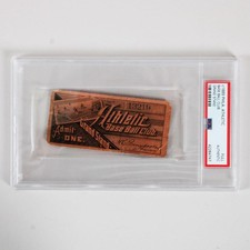 1889 Philadelphia Athletics Graded Full Ticket Baseball Club Grand Stand - PS...