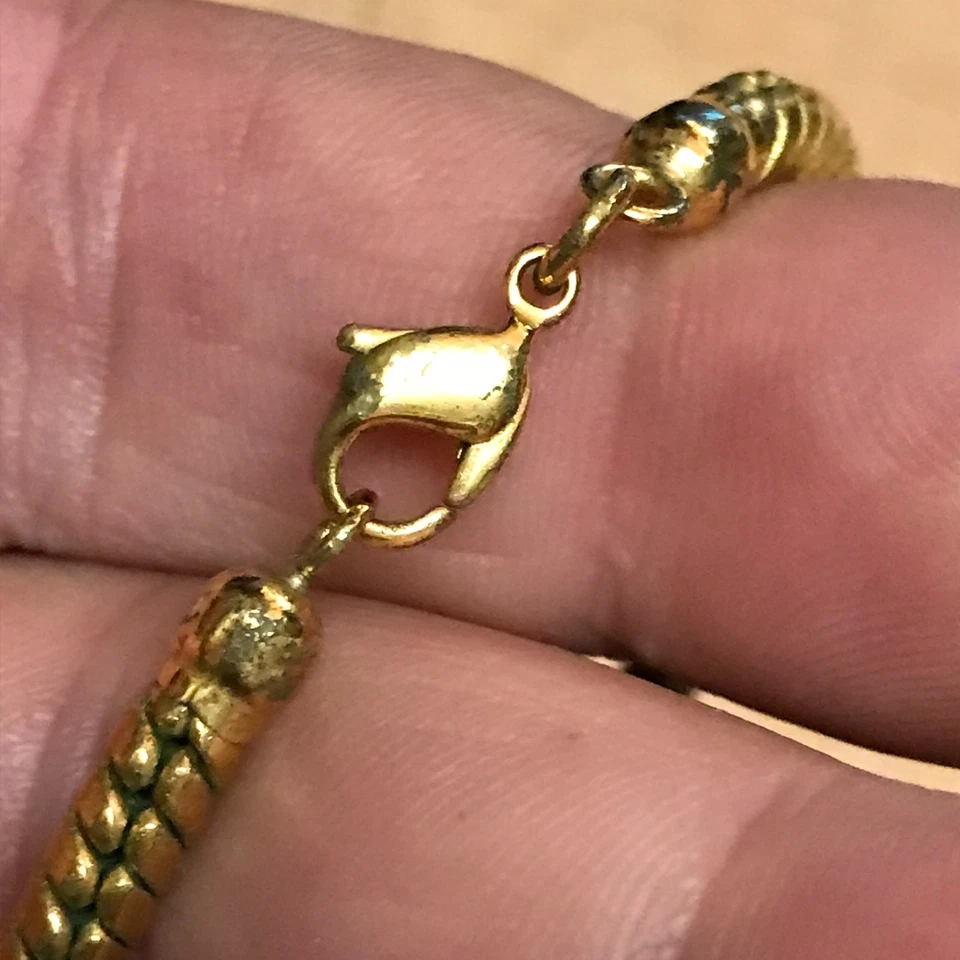 Collier et médaillon M Frey Wille plaqué or jaune et emaille + papier + box - Photo 4/4