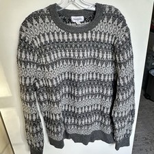 Grandpa Sweater Gray Large Indie Vintage Inspired Retro Grandpacore 90s Y2K
