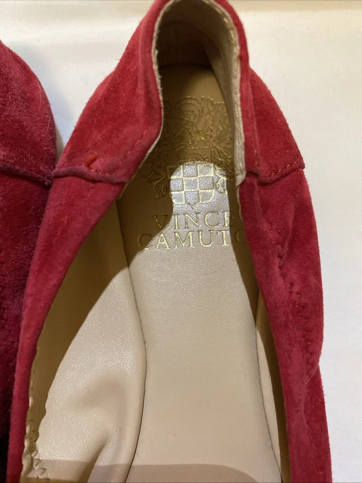 Vince Camuto Borgoña Gamuza Talla 7 Ballet Zapatos Planos Flor Mujer’s Foto 2 de 4