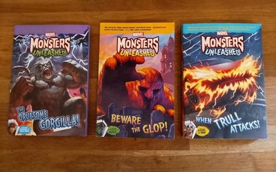 BOOK - X3 Marvel Monsters Unleashed Paperback Books Bundle Collection Novels 