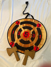 Hanging Axe Throwing Target Board Game Set 2 Foam Toy Axes Strap college fun