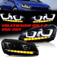 Led Drl Head Lights For Vw Volkswagen Golf6 Mk6 Gti Halogen 2010-2014 Frontlamps
