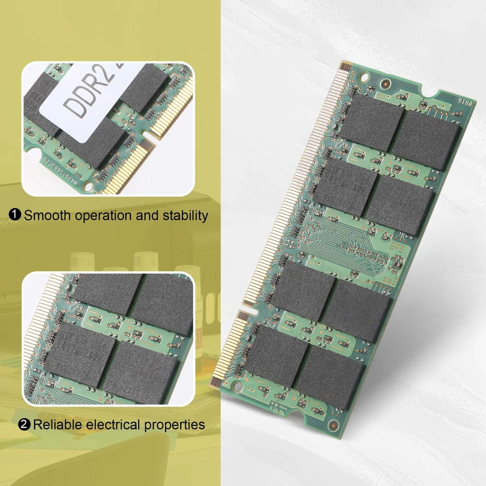 2GB DDR2  Memory 667Mhz PC2 5300 Laptop  Memoria 1.8V 200PIN SODIMM for   F3P2 - Image 2 of 4