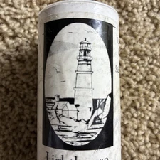 Frosted Window Privacy Cling Decal Oval Lighthouse Removable & Reusable 21”x 33”