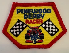 NEW Cub Scouts PINEWOOD DERBY RACER Embroidered Patch 2.5 in wide x 1.75 in tall