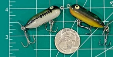 Vintage Lot 2 HEDDON Teeny Torpedo Lures TOPWATER ULTRA LIGHT SURFACE CRANKBAITS