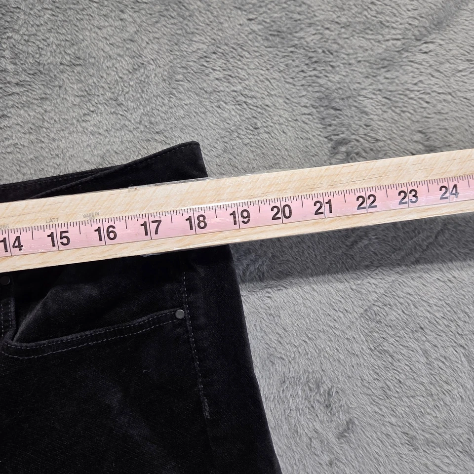 Calça skinny Ann Taylor feminina tamanho 16P preta elástica casual frente plana zíper mosca - Imagem 2 de 4