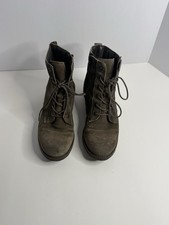 Taos Boot Camp Women's Boots Sz 38 Euro 7 7.5 Smoke Rugged Suede Leather Lined