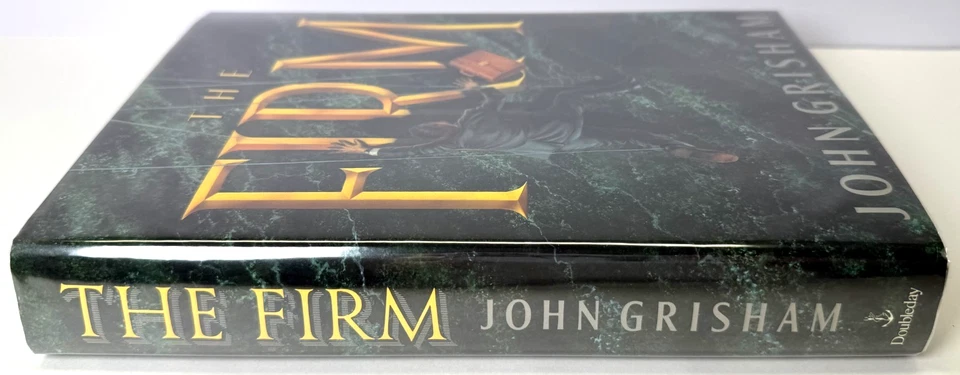 The Firm FLAT SIGNED by John Grisham 1991 HCDJ 2nd printing in Mylar, Very Good — 第 4/4 张图片
