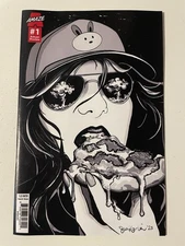 Pizza Die 1 1:25 Sue Karlin Variant Cover 2025 NYCC Ashcan Comic 16/100 Amaze