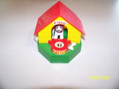 VTG JSNY Mechanical Fido Dog Doghouse Windup Coin Bank Hong Kong - Picture 1 of 4