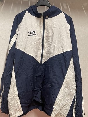 Umbro Windbreaker Jacke XL navy weiß Vintage Trainingsjacke 90s Style