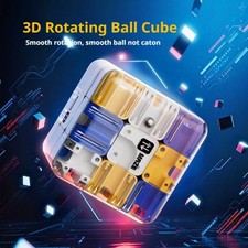 3D Smart Roller Ball Maze Cube For Stress Relief & Development; Logic A4Q3