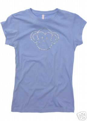 AEROPOSTALE Silver Studded Monkey Tee Sz. XS NWT