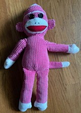 Ty quilted SOCKS the pink SOCK MONKEY - 2013 -