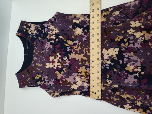 Lands End Size 2 Purple Floral Sleeveless Sheath Dress Pockets Spring Summer - Picture 11 of 12
