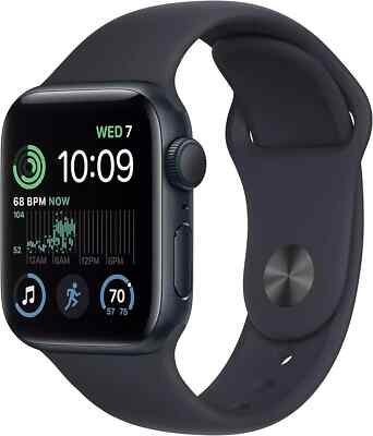 Apple Watch SE (2nd Generation) 44mm GPS Cellular Black Aluminum Smartwatch