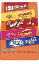Bulk Fun Size Chewy & Hard Candy Assortment 150 Pieces