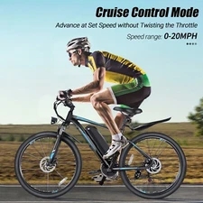 27.5" Electric Bike for Adults, 500W Ebike 20MPH Mountain Bicycle Cruise Control