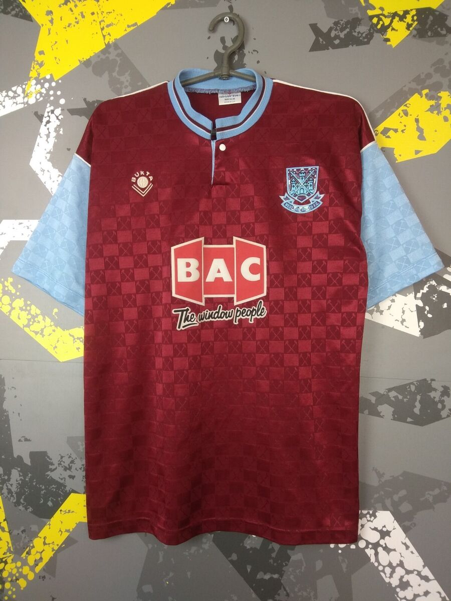 West Ham United Home football shirt 1989-1990 Bukta West Ham United Home football shirt 1989-1990 Bukta