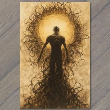 Art Print  Dark Sun Cult Surreal Floating Roots Apocalyptic Vision Monstrous Blo