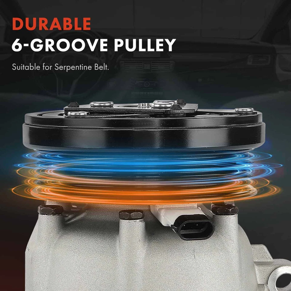 New AC Compressor w/ Clutch for Oldsmobile Intrigue 1999 2000 2001 2002 V7 Style - Image 4 of 4