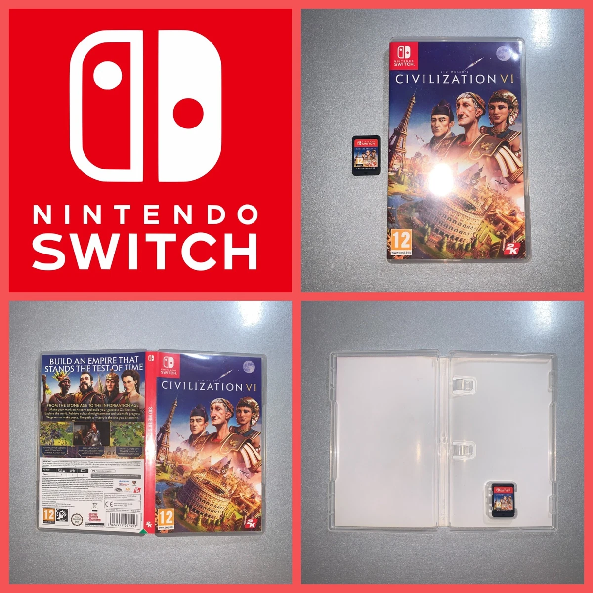 Civilization VI 6 Game Cartridge Nintendo Switch SAME DAY