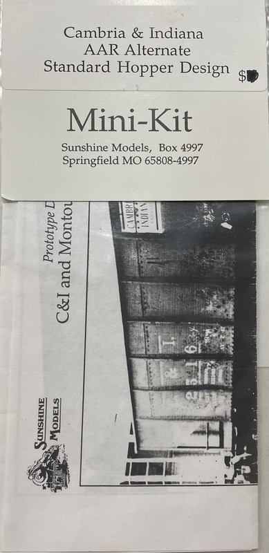 RARE HO Resin Sunshine Montour C&I AAR Alternate Standard Coal Hopper Car Kit