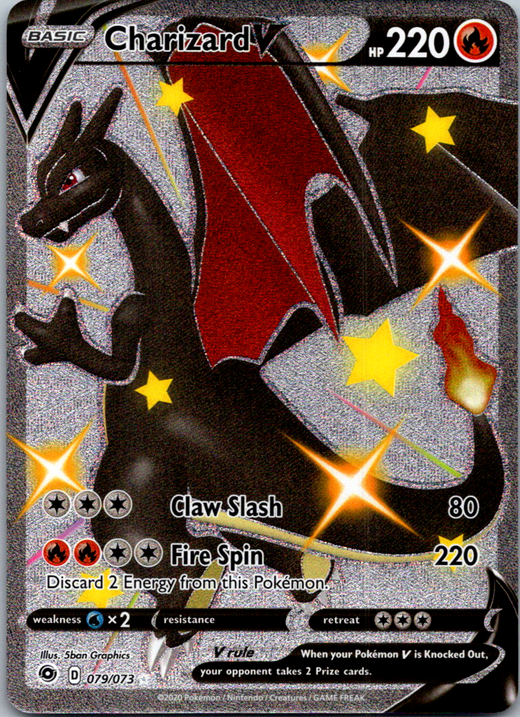 Pokémon TCG Charizard V Champions Path 079/073 Holo Secret Pokémon TCG Charizard V Champions Path 079/073 Holo Secret