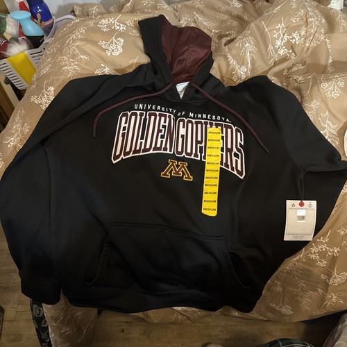 U o Minnesota Golden Gophers schwarzer Hoodie Sweatshirt Medium 21 Fuß + 21 Stück insgesamt 42 Zoll
