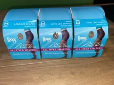 Leggs Body Beautiful  All Over Shaping Pantyhose Size B Nude/Buff- Lot of 3 New