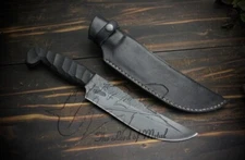 UBR CUSTOM HANDMADE HIGH CARBON STEEL HUNTING BOWIE KNIFE WITH MICARTA HANDLE