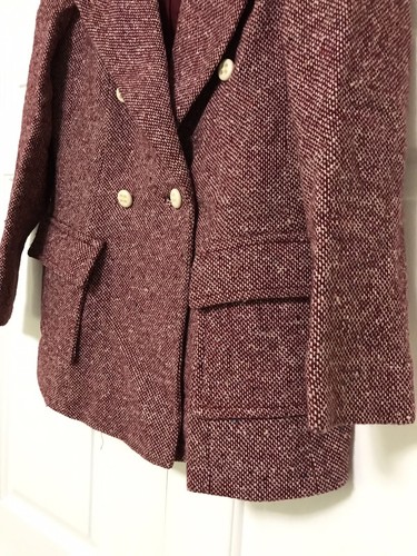 Vtg 70’s Maroon Tweed Pant Suit by Orlando Piluso for Boutique West - Size 12 - Picture 11 of 24