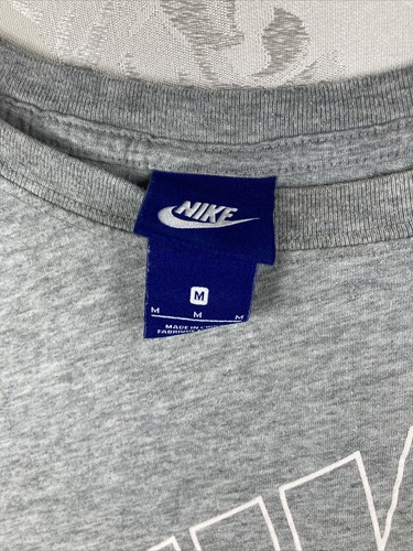 vtg NIKE spell out swoosh outline gray men's m t-shirt - Picture 3 of 7