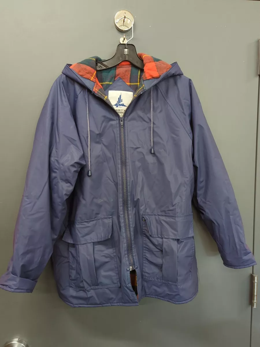 Men s Misty Harbor Blue Padded Insulated Rain Snow Jacket Size S
