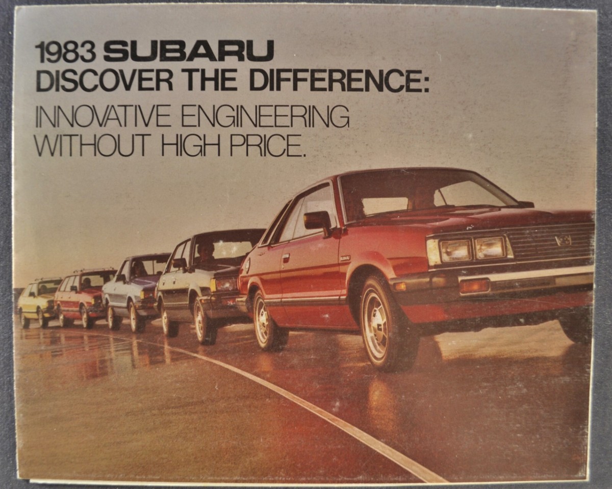 サンバルページ 1983 Subaru Brochure GL Hatchback Hardtop Wagon Brat 4x4 Excellent