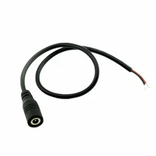 1pcs CCTV DC Power 4.0mm x 1.7mm Female Socket Adapter Cable Cord 1FT/30CM Black