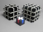 9 Slate Puzzle Burr Gray MADE FROM LEGOs (unit 18) with info VERY BIG! — photo 7